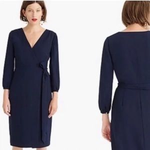 J. Crew Wrap Dress Navy Blue, Size 6